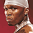 Pixelated image of a person with a white headband and sleeveless shirt against red background, orange text reads "i am" above and below.