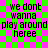 Pixelated text on a green and pink checkered background with visible lines