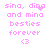 Pixelated pink text and symbols on white background with animated heart and dot effects in two side-by-side