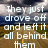 A static image shows a road under cloudy skies with overlaid text reading "they just drove off where were and left it they going all behind them without ever knowing the way".