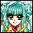 A pixelated anime-style character with turquoise hair and a red collar on the left, next to stylized text reading "Anime IM" above "com" on a black background.