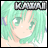 Pixelated static image of a character with mint-green hair and closed eyes, featuring partial text at the top.
