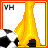 A 4x3 contact sheet of an animated AIM buddy icon featuring a pixelated character in various poses and text phrases, with soccer ball motifs and orange/red color scheme.