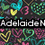 Animated icon with heart and butterfly motifs, text overlays reading 'AdelaideN', 'LOVES', 'MaddisonN3', 'Abbie01', 'QuynhN1' on patterned backgrounds.