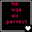 Four black square with pink text 'he was so perfect' and white or gray heart icons in the bottom-right corner of each