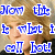 A pixelated image of a person with light brown hair and blue eyes, wearing a black top, overlaid with blue text reading 'Now this is what I call hot!' and a red heart symbol.