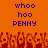 Orange background with blue text reading 'whoo hoo PENNY' repeated twice, and a of pixelated red-orange figures at the bottom