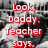 Black-and-white animation with red text overlays showing a figure in motion