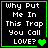 Four identical pixel-art with black backgrounds, green borders, and white text reading "Why Put Me In This Trap You Call LOVE?" each containing one or two green heart symbols