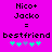 Pixelated text and symbols on a bright pink background with two identical side-by-side configurations.