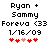 Pixelated text and heart symbols on a white background with two variations of red hearts.
