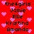 Red background with pink pixelated hearts and black text listing names 'the4girls', 'Jamie', 'Ellie', 'Kristina', 'Amanda' in two vertical