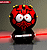 A pixelated animated buddy icon featuring a red character with yellow accents and large white eyes holding a lightsaber, alongside green text reading "OriginalIcons.com" on a dark background.