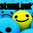 blue and yellow smiley faces with black text reading "stand out" in varying styles