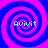 Four identical spiral patterns with blue and pink colors, each containing the text 'Avivit' in light blue pixels.