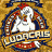Pixelated contact sheet of a Ludacris-themed animated buddy icon showing multiple frames with the artist's face, logo, and hand gestures against a golden background.