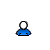 Pixelated blue-shirted figure with white head, multiple text variations and hand gestures across frames.