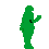 Green silhouette figures in various poses on a gray background, displayed as a of 25 distinct positions