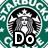 Starbucks logo with 'Do' text overlay, pink drink image with Starbucks logo, and coffee cup with 'employees' text.