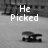 Black-and-white animated icon showing a figure on a skateboard with text changing across frames.