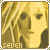Pixelated golden icon shows two figures in a forest with a bright light source, text 'seven' at bottom left.