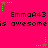 Bright pink background with repeated black text and green/brown star animations.
