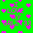 Green background with pink pixelated hearts and text reading "I LOVE MY GRZI 33" in varying positions and orientations.