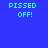 Four pixelated text display 'PISSed OFF!' in cyan on blue, green, and two teal backgrounds