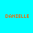 Four orange pixelated text instances of 'DANIELLE' on a cyan background with varying purple and pink radial gradients.