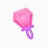 Pixelated pink and purple gem-shaped icon with gradient fill, visible dithering, and a rounded handle-like base on white background.