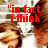 A pixelated image of a person with brown hair and light skin, overlaid with red text reading "in fact I think im in love with italian food" across four