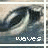 Animated sequence of a stylized eye with changing text below it, set against a textured background.