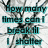 Pixelated teal and black text on a white background with dark branching lines, reading 'How many times can I break it / shall I' in blocky font.