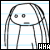 A cartoon character with long hair and simple features appears in a of , each showing slight variations in text below the figure