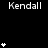 Black background with white text "Kendall" and star symbols in various configurations