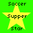 Yellow star with black text on green background; four identical static images arranged in a