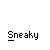 identical 'Sneaky' text icons with varying punctuation above and below, displayed on a gray background