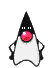 A cartoon character with a black pointed hat, white body, and red nose appears in nine positions showing sequential hand movements from arms at sides to raised gestures