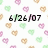 Pixelated icon with heart pattern background and text reading '6/26/07 Best Day of my... LIFE!!!'