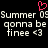 Pixelated text reads 'Summer 09' and 'gonna be finee <3' with a pink heart symbol above, repeated side-by-side on black background.