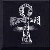 Pixelated silver ankh symbol on dark background with visible dithering and blocky rendering.
