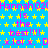 Animated icon with blue background, yellow stars, and repeating pink text reading "Hannah Q20 is the best!!! xlol x. D xlol x. D".