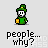 Pixel art character in green outfit with yellow emblem, holding golden object, displayed across showing size and position variations
