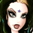 A pixelated cartoon-style image of a woman's face on the left and green text reading "Original Icons .com" on the right, displayed as a contact sheet with two frames side-by-side.