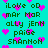 Pixelated text and pink hearts on cyan background, animated with shifting heart positions across frames.