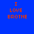 Blue background with orange text reading "I LOVE BROTHE" in pixelated font, arranged across six showing different dark blue rectangular overlays