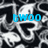 Pixelated grayscale background with white abstract shapes and blue text reading 'WOO' and 'WOW' in different positions.