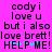 Pixelated text on bright pink background with blue and purple accents in the word HELPME!
