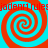 Four identical red spiral patterns on cyan background with repeated red text "jadenr1 rules" across top and bottom edges.