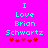 Cyan text on bright pink background reads 'I Love Brian Schwartz' with red heart symbols below, showing two animation frames where hearts shift position.
